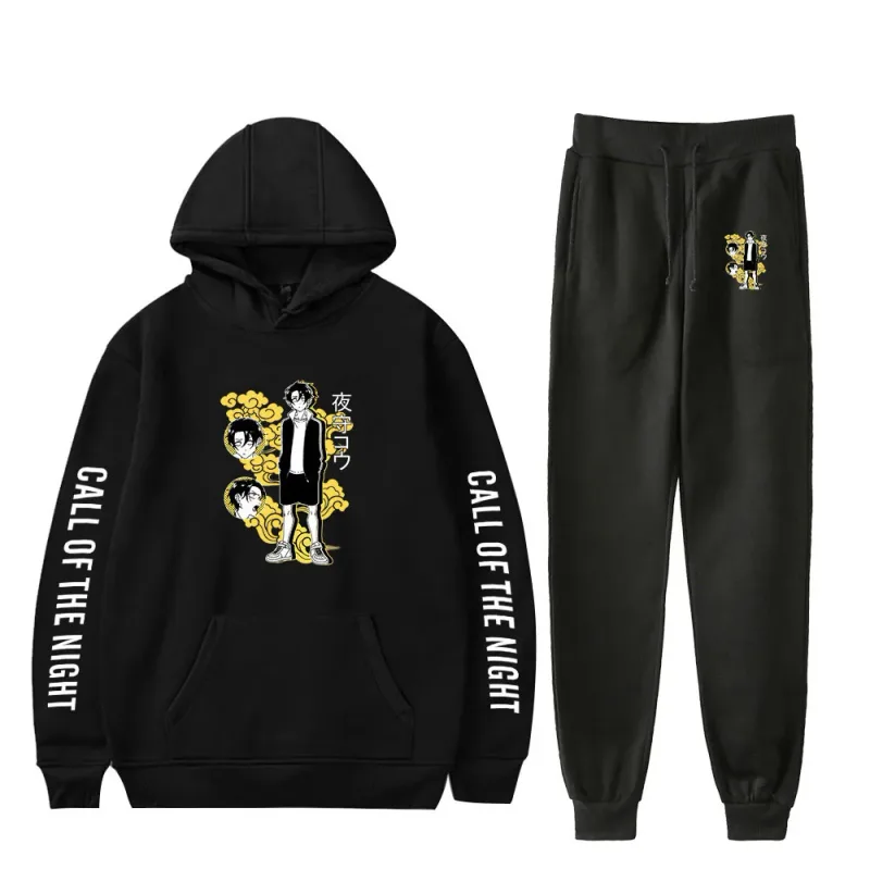 Harajuku Comfortable Call of the Night Print Sweatshirt Sweatpants Suit Hoodies+ Trousers Suit Boys/Girls 2 Piece Set Clothes — image 7