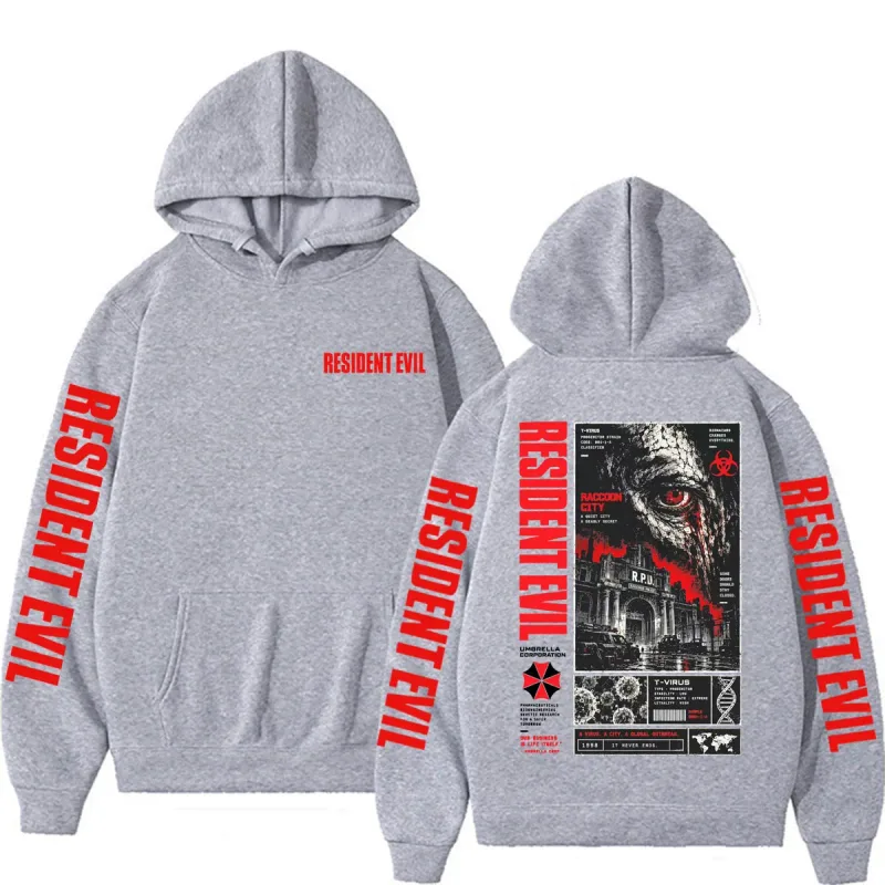 Resident Evil T-Virus Horror Gaming Hoodies Men's Clothing Fashion High Street Sweatshirts Casual Fleece Long Sleeve Pullovers — image 6