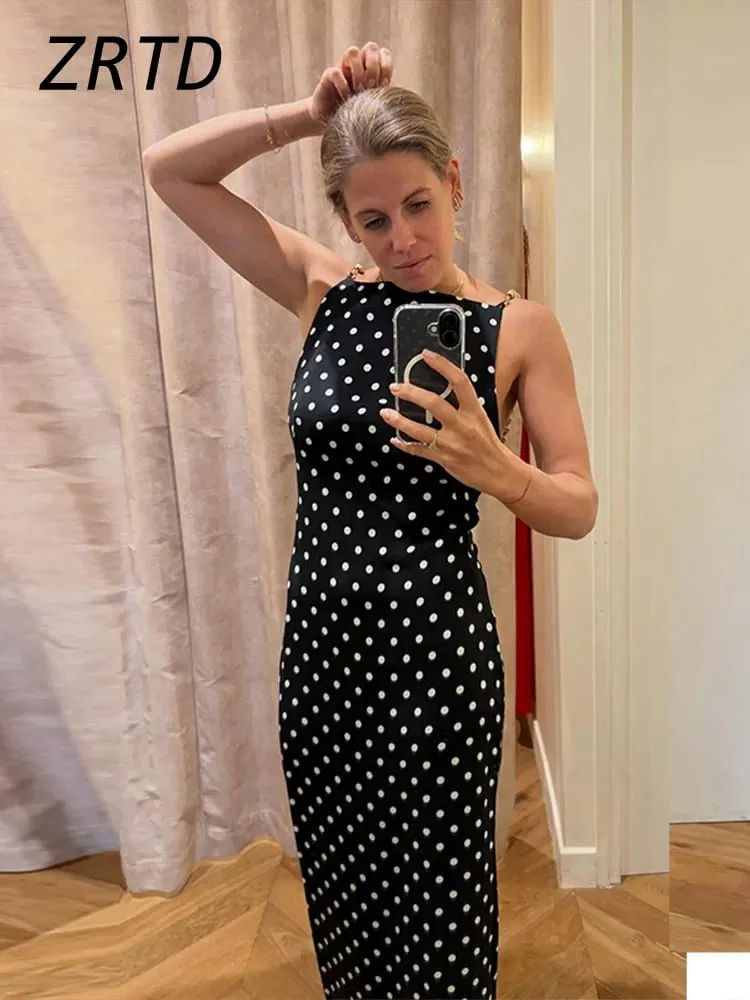 Elegant Beads Backless Black Women's Summer Dress Square Collar Sleeveless Beach Sling Sundress 2026 Lady Holiday Party Robes