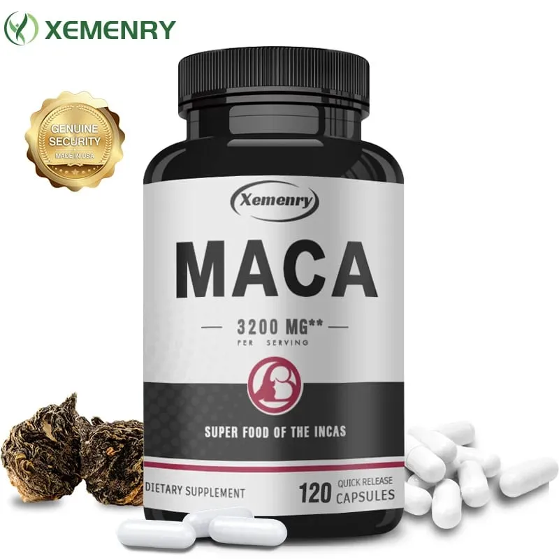Ultimate Organic Black Maca Capsule Supplement 3200 Mg (per Serving) 120 Quick Release Capsules Men's Enhancement Formula