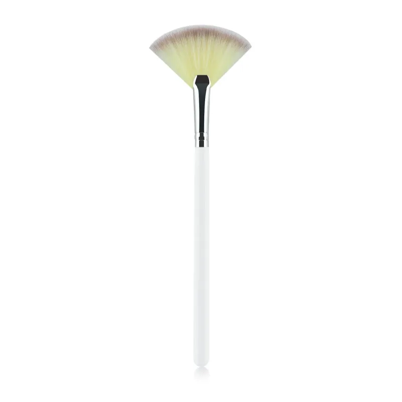 1pc Soft Facial Fan Brush Blush Fan Mask Brushes Slim Soft Face Mask Brush Applicator For Peel Glycolic Masks Makeup