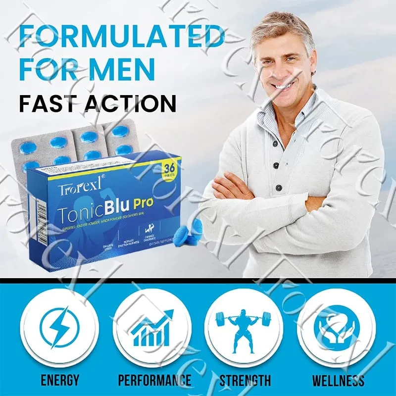 Trorexl-TonicBlu Pro - Blue Pill for Rock-Hard Energy Volume Booster Natural Oyster Ginseng for Best Benefits