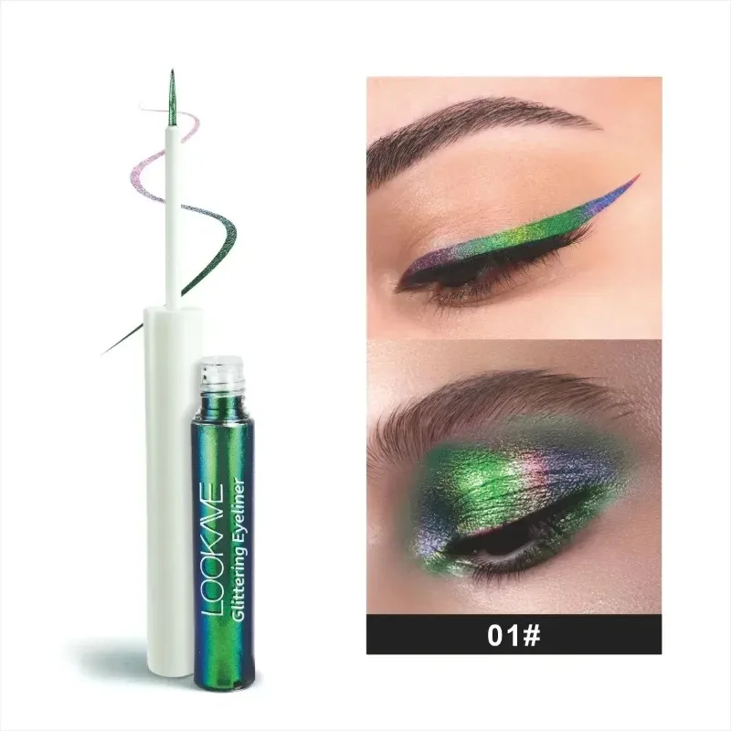 Shiny Chameleon Liquid Eyeliner Metallic Glitter Eyeshadow Multicolor Eye Liner Pearlescent Polarized Aurora Eye Pigment Makeup
