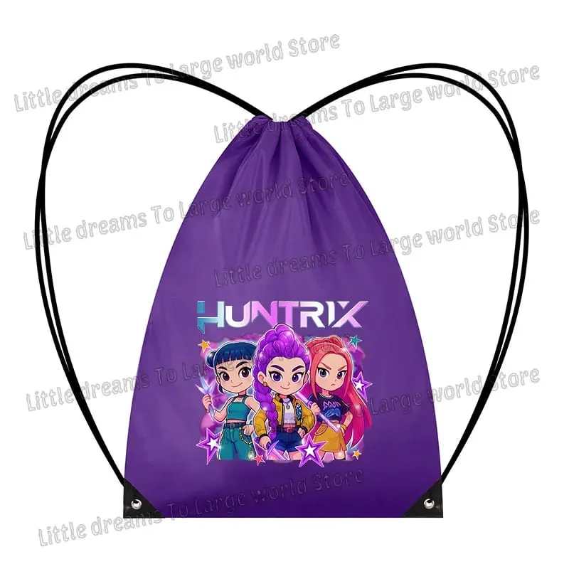 Anime Figure Drawstring Bag Portable Backpack Large Capacity Gym Sports Clothes Organizer Storage Pouch Bundle Pocket Women Gift