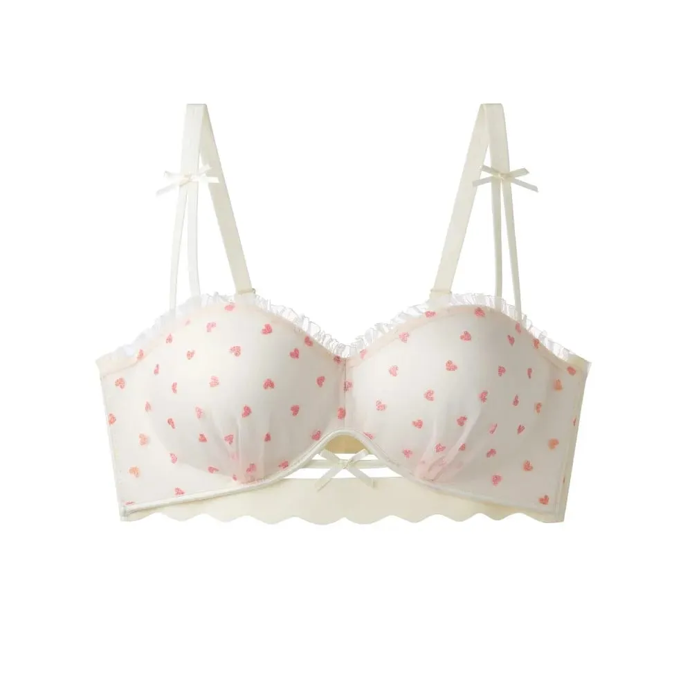 French Lace Push Up Bra For Small Bust Half Cup Anti‑Sag 2026 New Pure Desire Sexy Women Lingerie Brassiere 32-38 A-C — image 2