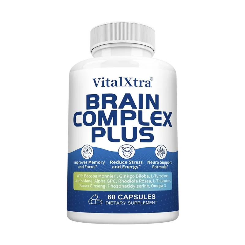 Brain Supplements for Memory and Focus with Bacopa Monnieri Lion's Mane Ginkgo Biloba Mental Clarity & Cognitive Support