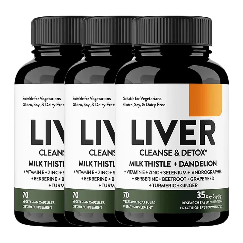 Liver Cleanse Support - Milk Thistle Supplement Herbal Liver Support for Digestion & Immune Health - Gluten-Free 70 Capsules