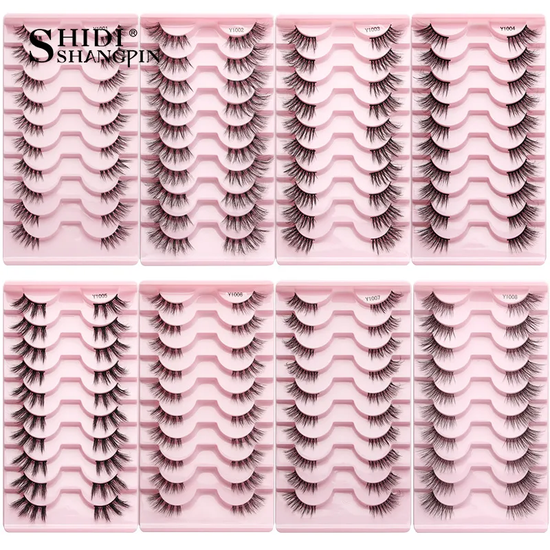 Half Lashes Cat Eye Lashes 3D Natural Winged End Eye Elongated Lashes Fox Eye Lashes Faux Mink Lashes Makeup