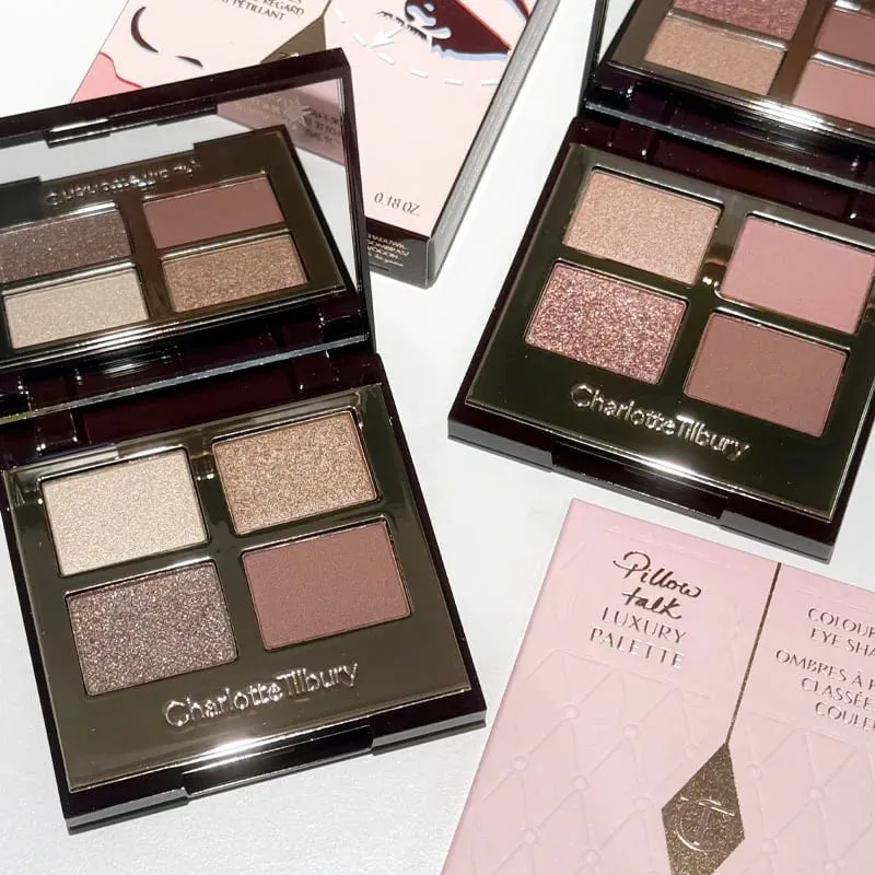 Charlotte Tilbury 品牌彩妝 4 色眼影盤 5.2g Pillow Talk Nature 易上色粉底眼影化妝品