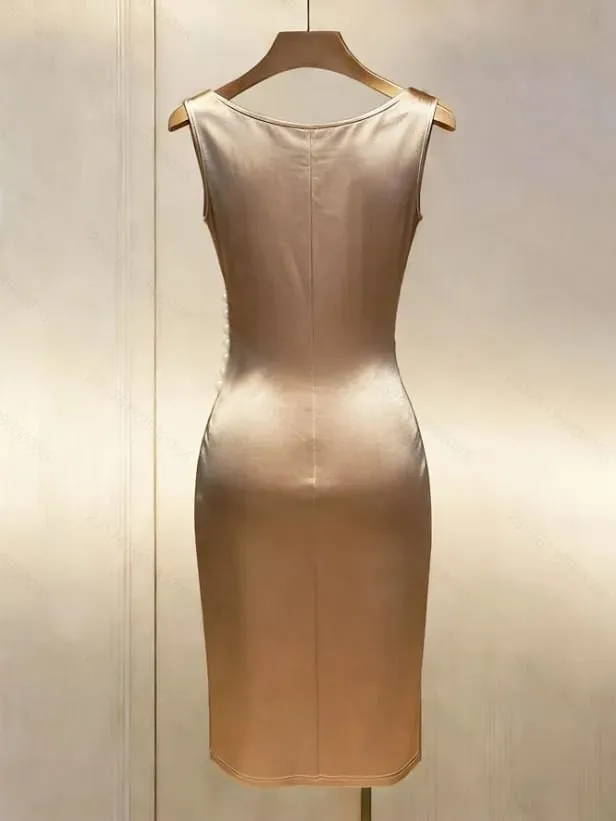 Dresses for Women Summer New Sleeveless O-Neck Women Dress Elegant Slim Folds Dress Women Vestidos De Verano Mujer 2026 Q4112