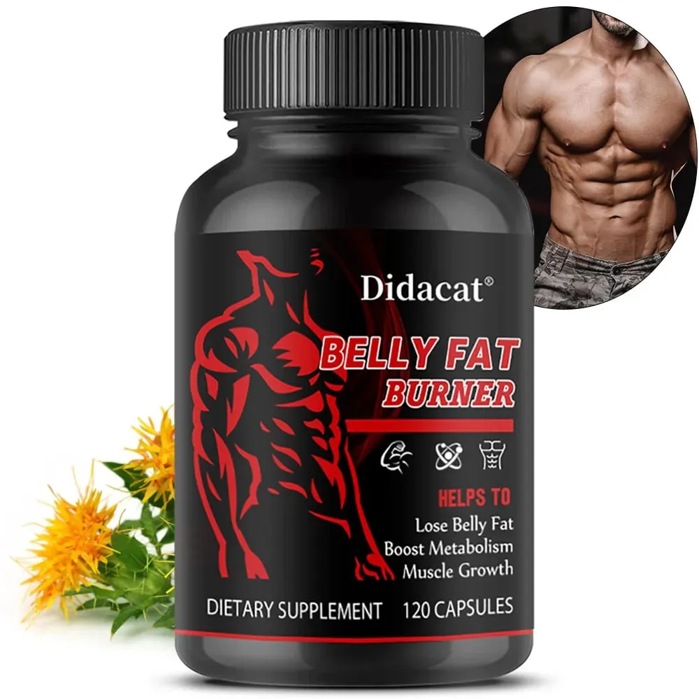 Stimulant-Free Men's Belly Fat Burner Capsules Boost Metabolism Burn Stubborn Fat Tighten Abs Preserve Muscle Caffeine-Free — image 1