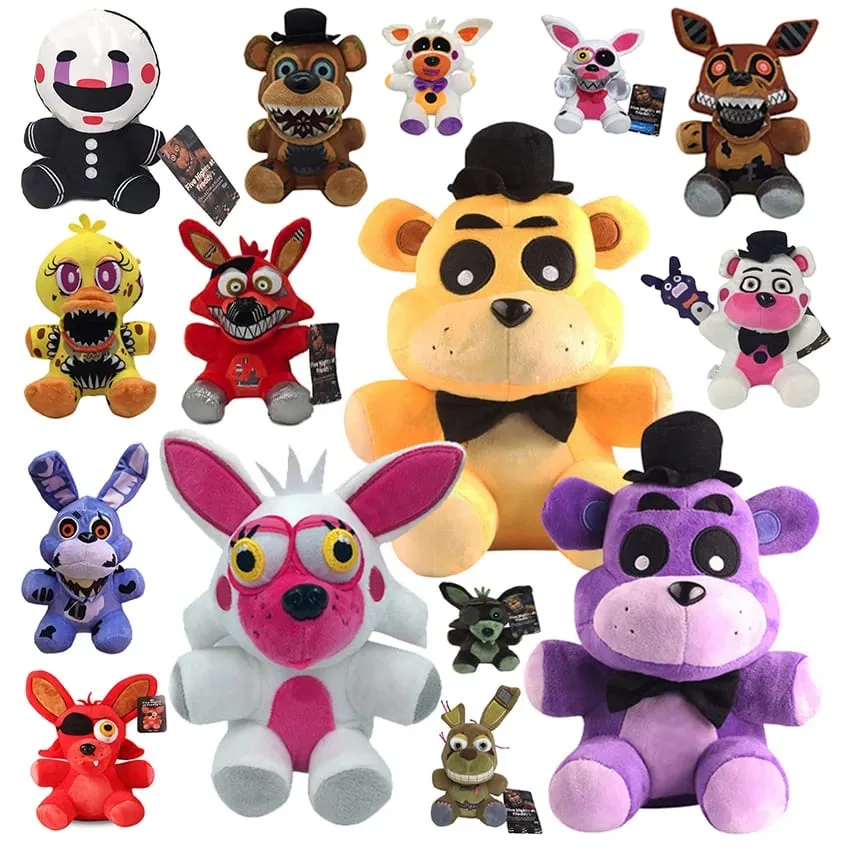 FNaf 18CM Plush Toys Bonnie Bear Foxy Cartoon Stuffed Dolls Freddy Kids Cute Game Doll Gifts