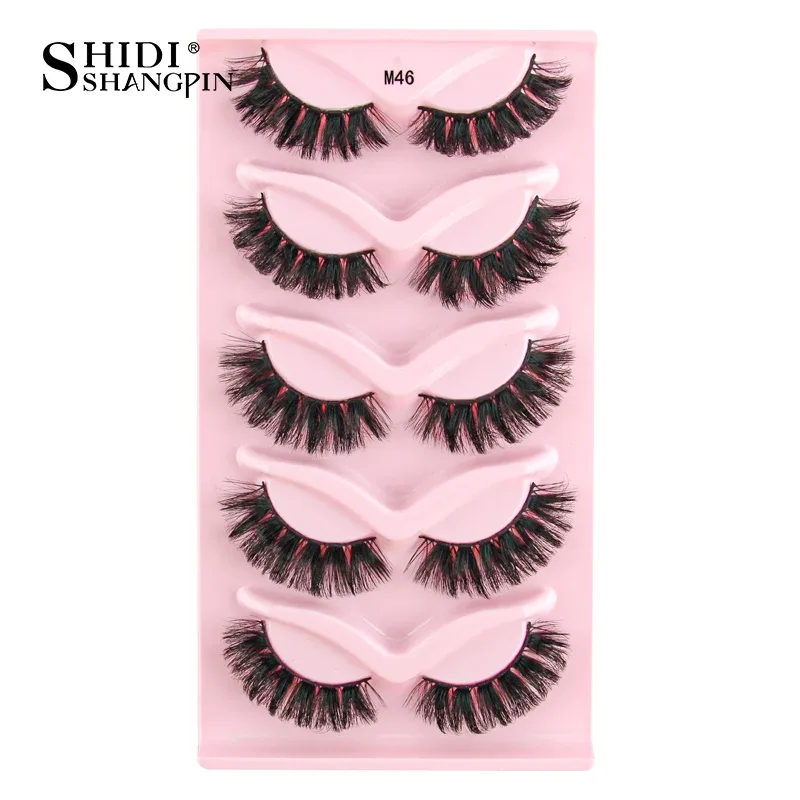 Half Lashes Cat Eye Lashes 3D Natural Winged End Eye Elongated Lashes Fox Eye Lashes Faux Mink Lashes Makeup