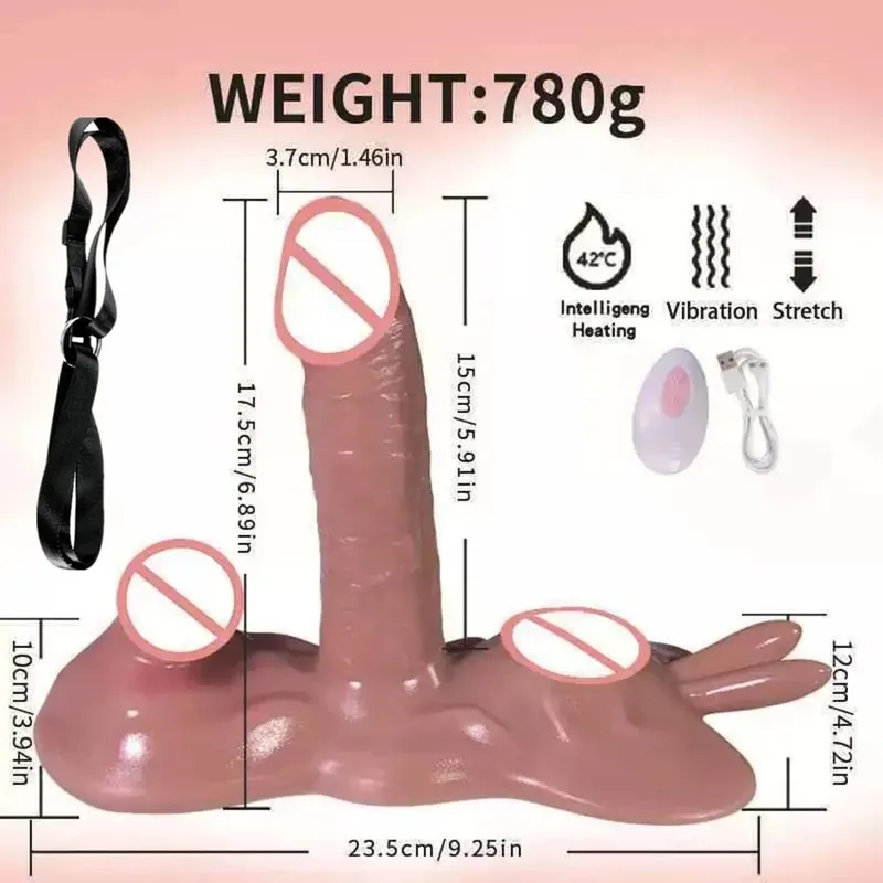 Seks Oyuncakları Sokma Yapay Penis Vibratör Ayarlanabilir Uzaktan Kumanda Kayışı Titreşimli Masaj G noktası Anal Vajinal Stimülatör Seks Oyuncakları