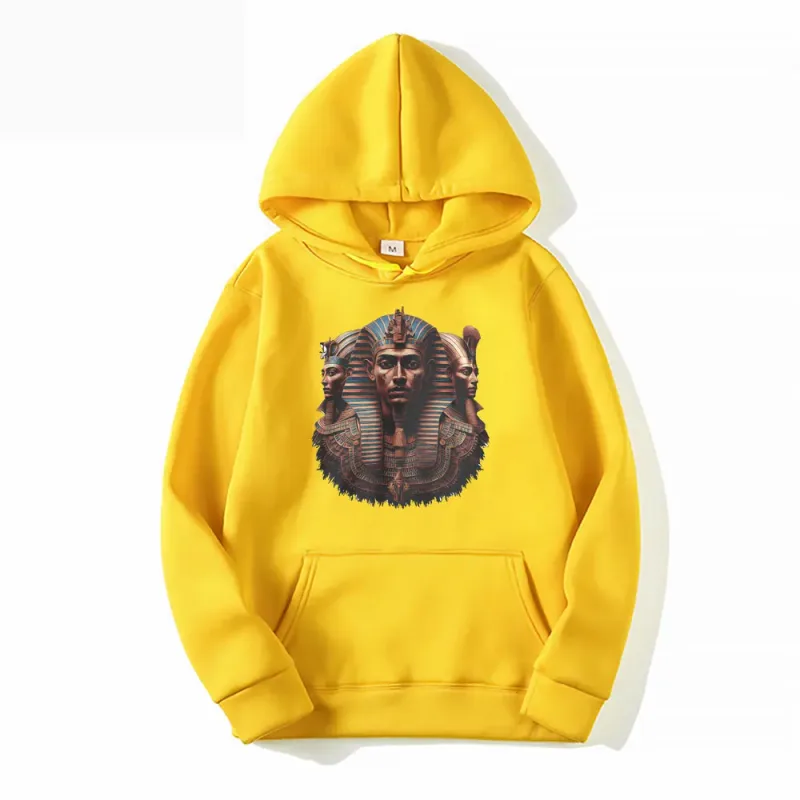 Egyptian Pharaoh Graphic Ancient Egypt Art Meme Hoodie Men Women Vintage Fashion Humor Long Sleeve Hooded Sweatshirts Streetwear