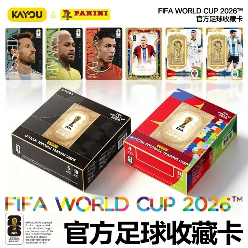 Panini 2026 World Cup Football Collectible Card Messi Cristiano Ronaldo Mercural Merchandise CollectorEdition Card Gift
