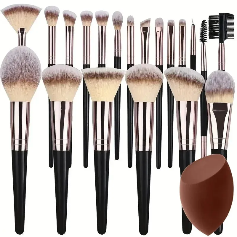 Professional 3-20PCS Makeup Brushes Set Soft Fluffy Foundation Eyeshadow Concealer Blending Kabuki Women Beauty Tool