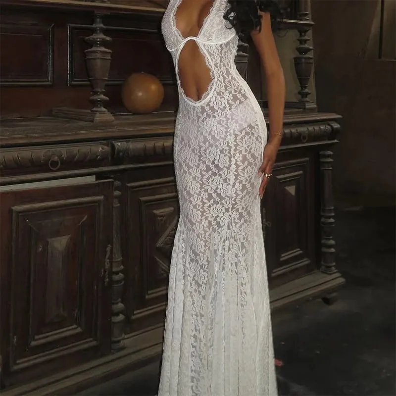 Femmes jaune coupe basse dos nu taille haute Robe à lacets sans manches taille Cincher Spaghetti sangle robes fête Club femmes Robe — image 7