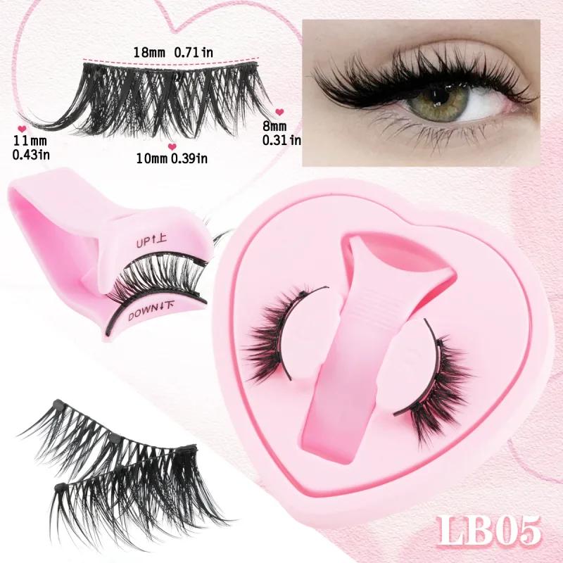 1 Pair Magnetic Eyelashes Fluffy Soft False Lashes With Tweezers Makeup Tool Magnetic Lashes Natural Faux 3D Mink Eyelashes