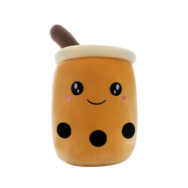 Cute Stuffed Boba Plush Bubble Tea Real-life Bubo Food Milk Cup Plushie Pillow Soft Kawaii Plush Toys Gifts for Kids Adult 24CM~