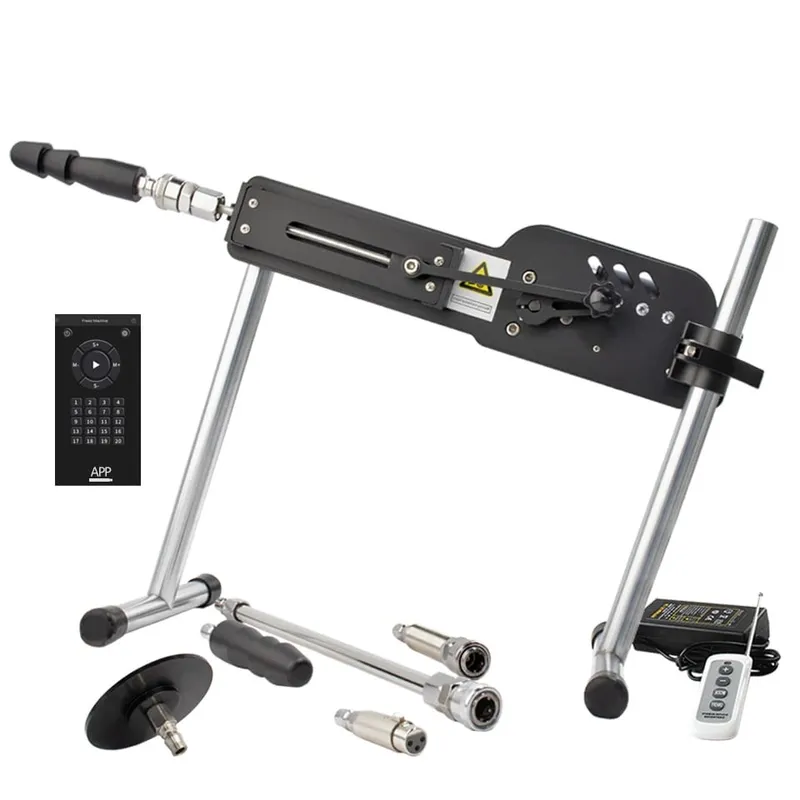 70W Automatic Telescopic SEX Machine 3-9cm Adjustable Stroke Metal & Dildo Attachments Adult Personal for Couples Men Women