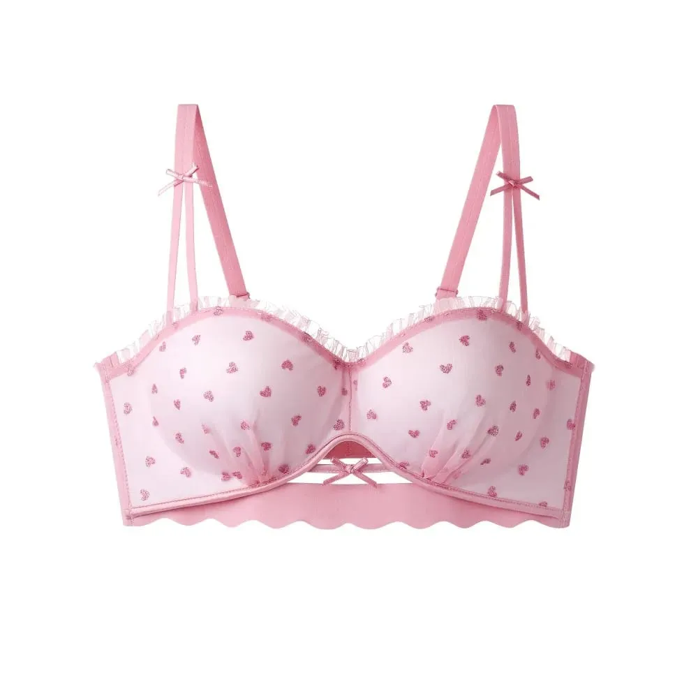 French Lace Push Up Bra For Small Bust Half Cup Anti‑Sag 2026 New Pure Desire Sexy Women Lingerie Brassiere 32-38 A-C — image 6