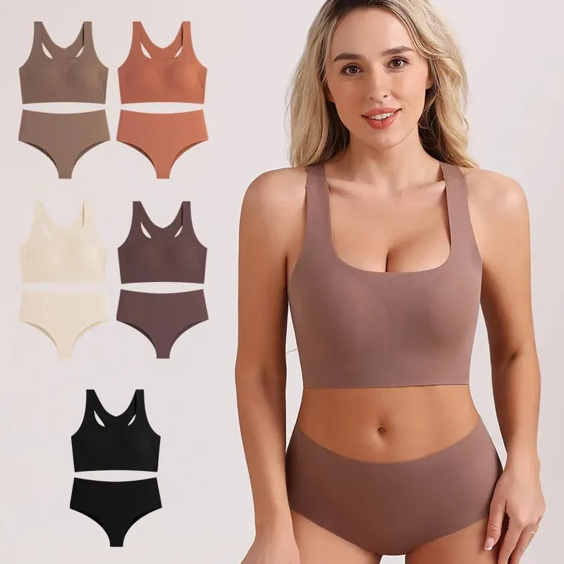 Women's Seamless Bra and Panty Set Racerback Smooth Everyday Lingerie 2026