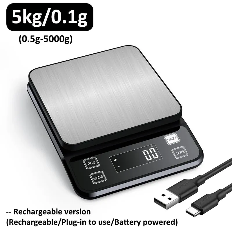 3/5/10kg 0,1g Ψηφιακή ηλεκτρονική ζυγαριά κουζίνας Οθόνη LCD Πλήρως αδιάβροχη Εργαλείο ψησίματος μέτρησης ζύγισης από ανοξείδωτο χάλυβα