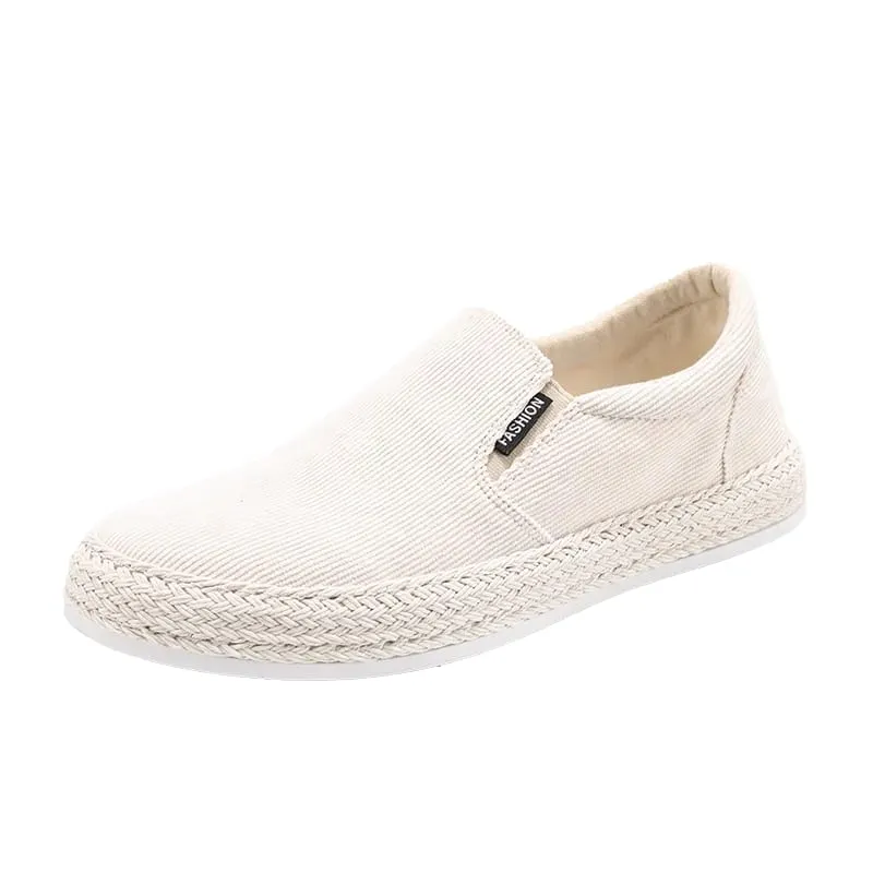 Man's Sneakers Canvas Flat Fisherman Linen Cloth Sneakers Shoes Male Summer Casual Shoes for Men Loafers 2025 Walking Shoes Male