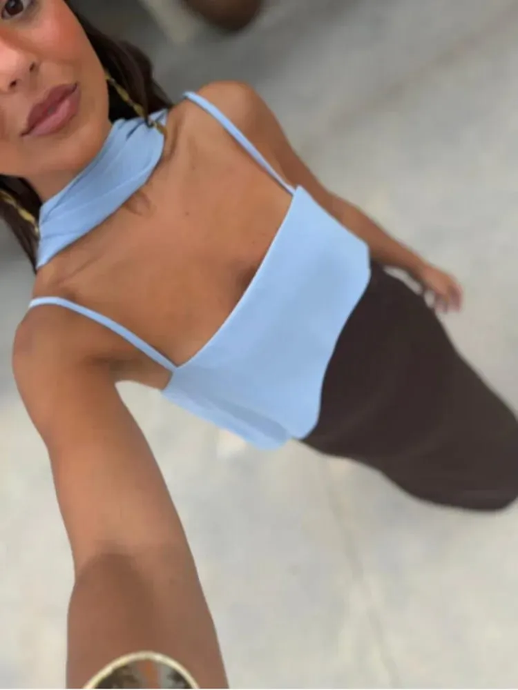 Fashion Contrasting Sling Dress Women Square Neck Sleeveless High Waist Slim Maxi Dress With Scarf 2026 Summer Lady Party Robe — image 2