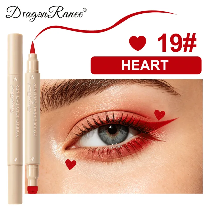 2-in-1 Dual-Ended Stamp Eyeliner Pen 20 Colors Waterproof Liquid Eyeliner with Stamp Tip Quick Dry Eye Makeup for Beginners — image 25