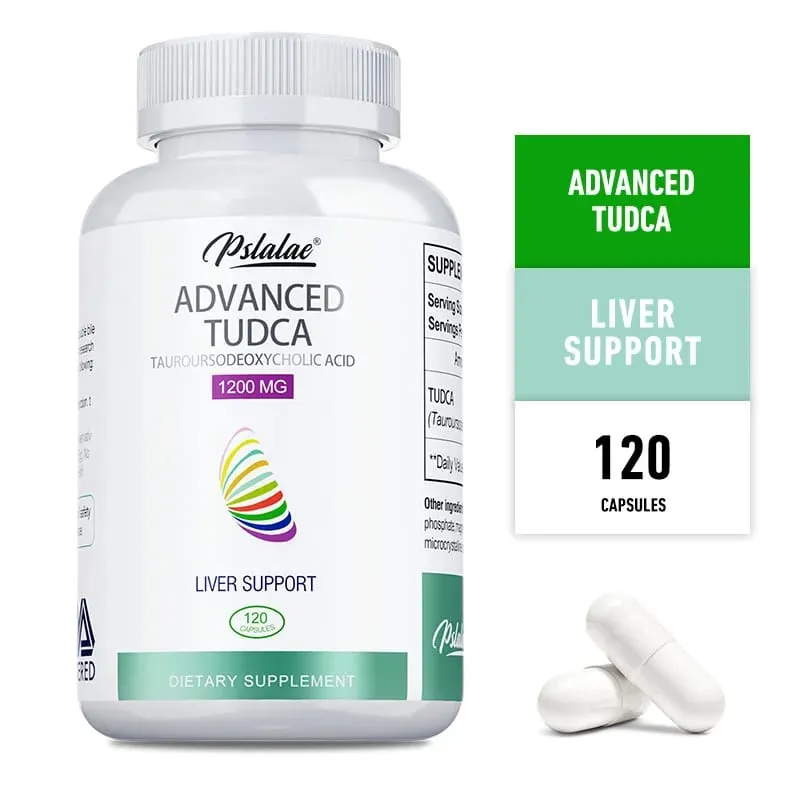 Supporto naturale per il fegato TUDCA 1200 mg - Supporta la disintossicazione e la riparazione della pulizia del fegato