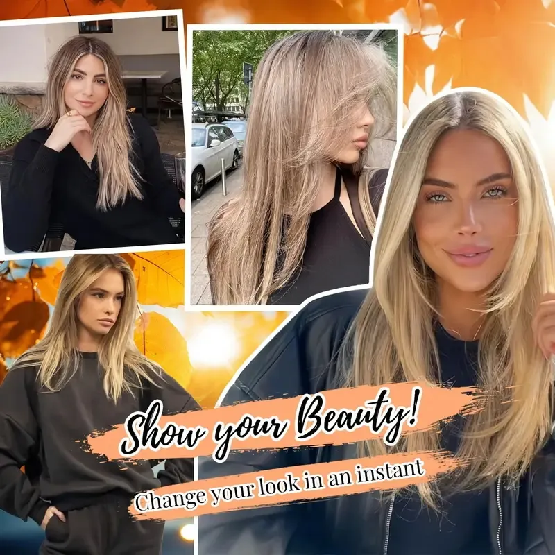 Synthetic Topper Hair Long Straight Invisible Hair Extension Loss Hairpiece Heat Resistant Fiber For Women Daily Styling