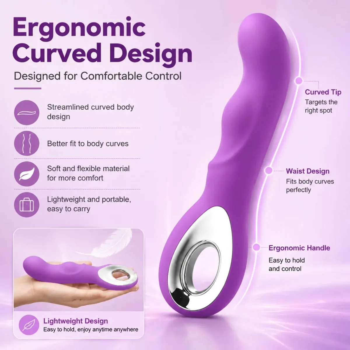 10 Speed G Spot Vibrator AV Magic Wand Massager Dildo Vibrators Dual Clitoris Stimulator Vaginal Massager Sex Toys for Woman 18+ — image 3