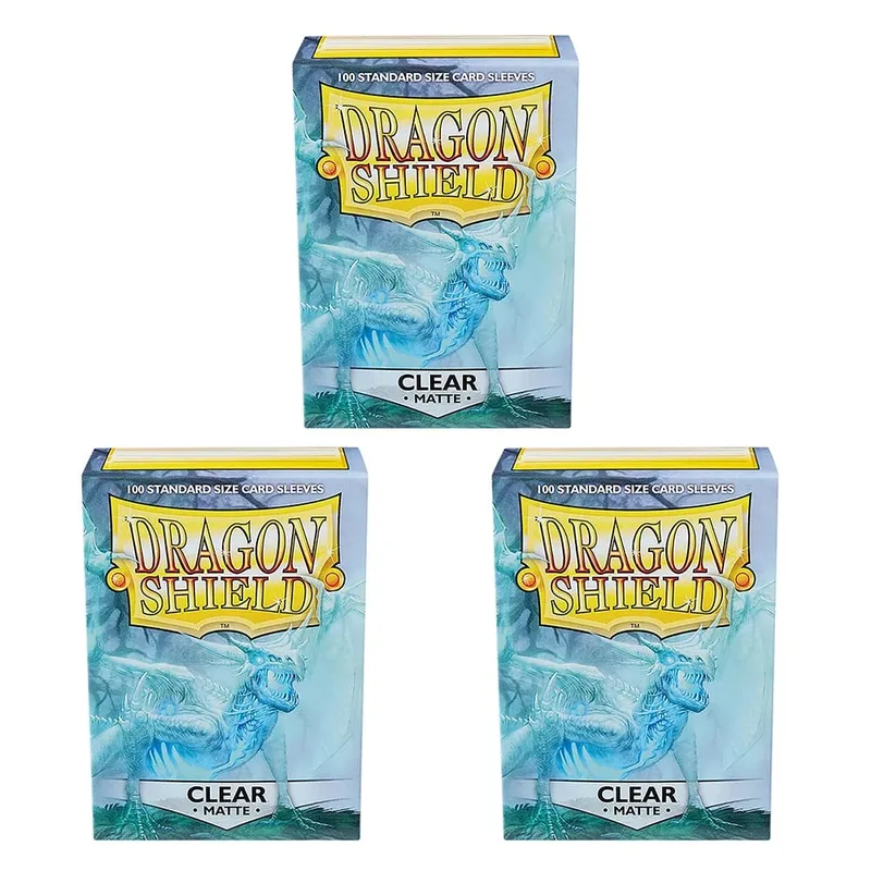 100 STK/ÆSKE Standardstørrelse Dragon Shield Nye ærmer 63x88 mm klare mattekortdæksler til MTG/PKM brætspilskort ærme