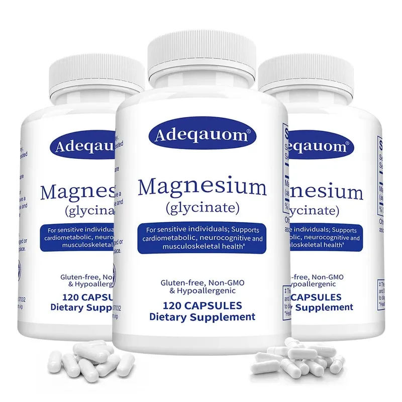 High Absorption Magnesium Glycinate Capsules – Dietary Supplement for Calm Support & Sleep for Adults