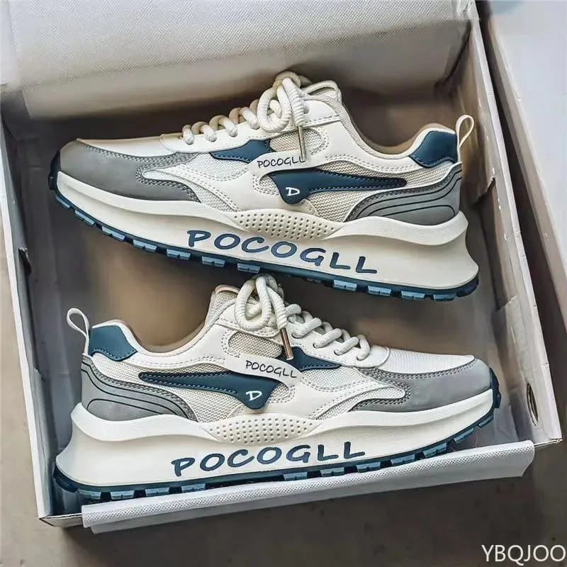New summer fashionable versatile height increasing shoes mesh breathable soft soled shoes casual comfortable men's sneakers