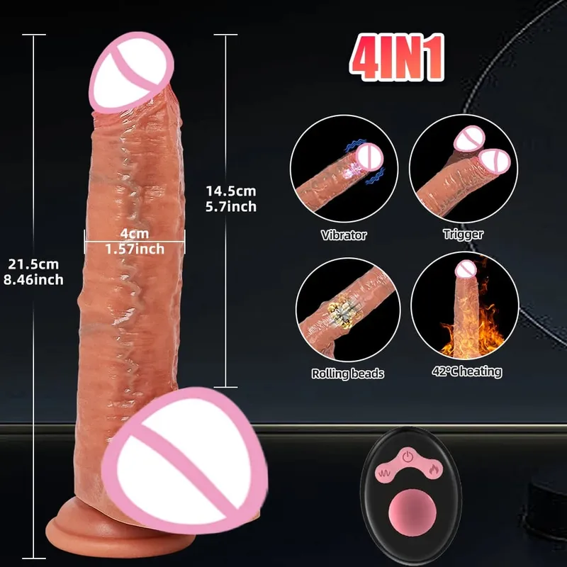 Vibrador realista sem fio, rotação remota, ventosa para pênis, ponto g, estimulador de clitóris, brinquedos sexuais, vibradores telescópicos — image 9