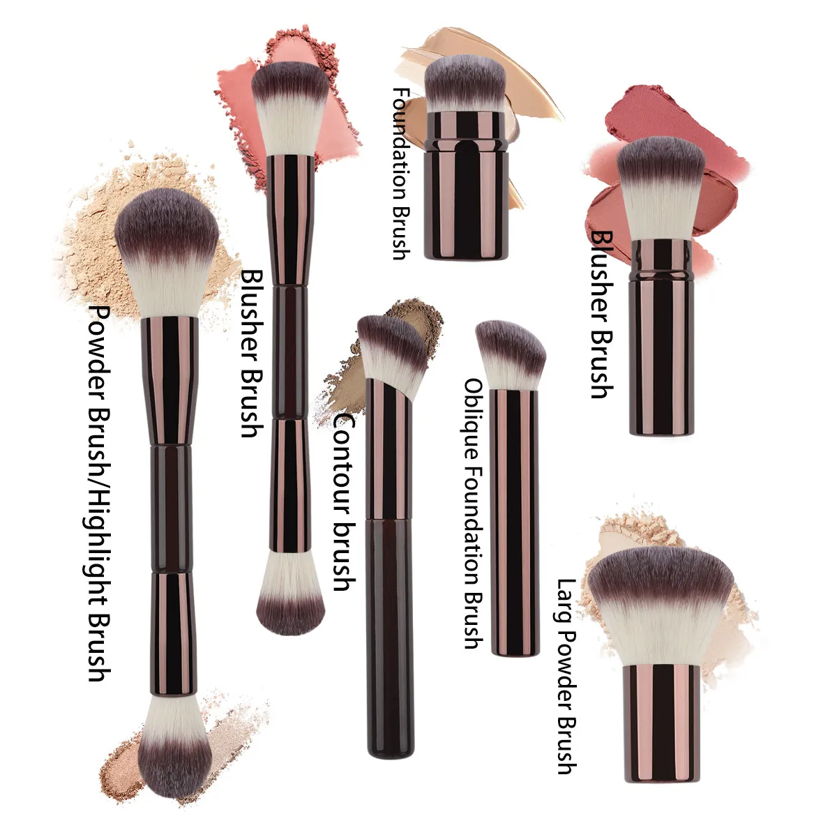 7Pcs Makeup Brushes Set Loose Powder Brush Blush Brush Foundation Brush Makeup Tools