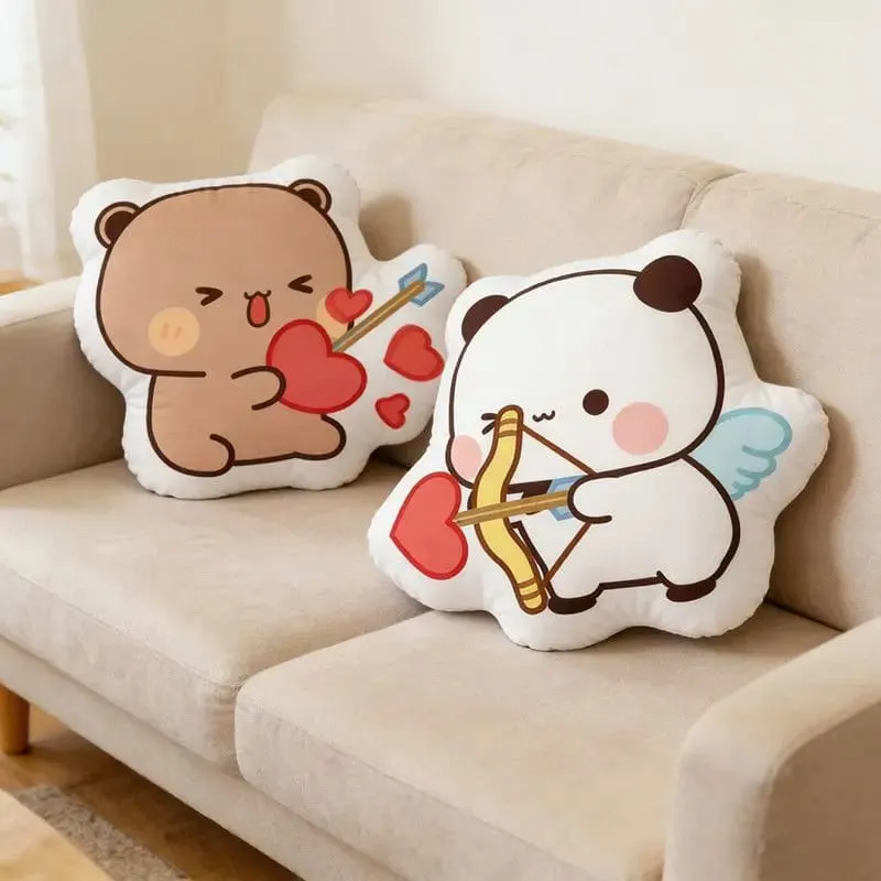 Cute Cartoon Bubu Dudu Plush Pillows Soft Kawaii Yier Panda Throw Pillow Sofa Ornament Sleeping Companion Pillow for Adult Gifts
