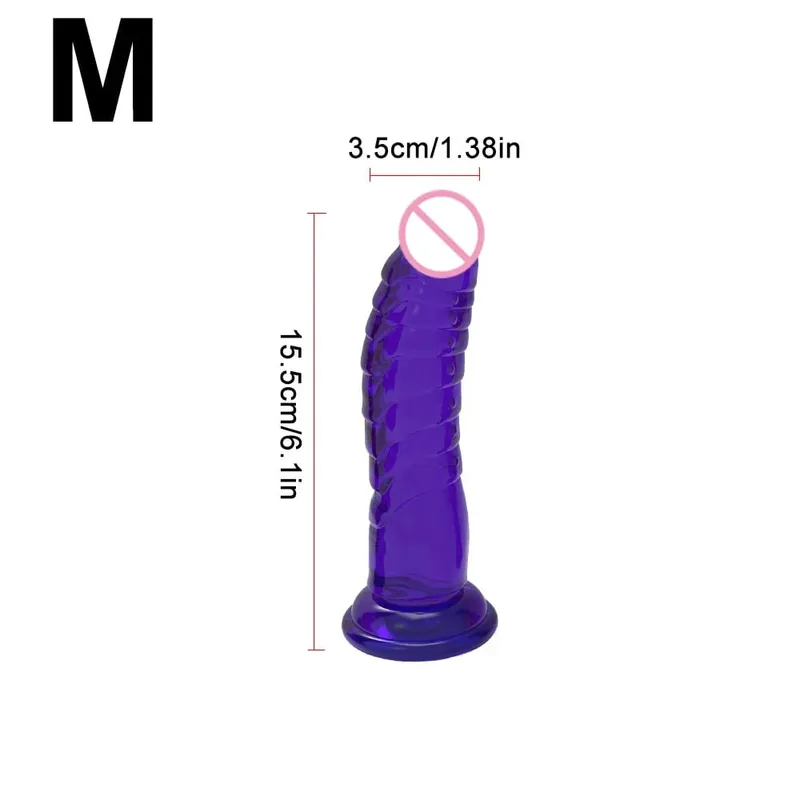Gode ​​noir réaliste avec base à ventouse forte, jouet sexuel pour pénis doux pour femmes et hommes, jouet vaginal anal mains libres pour adulte en M