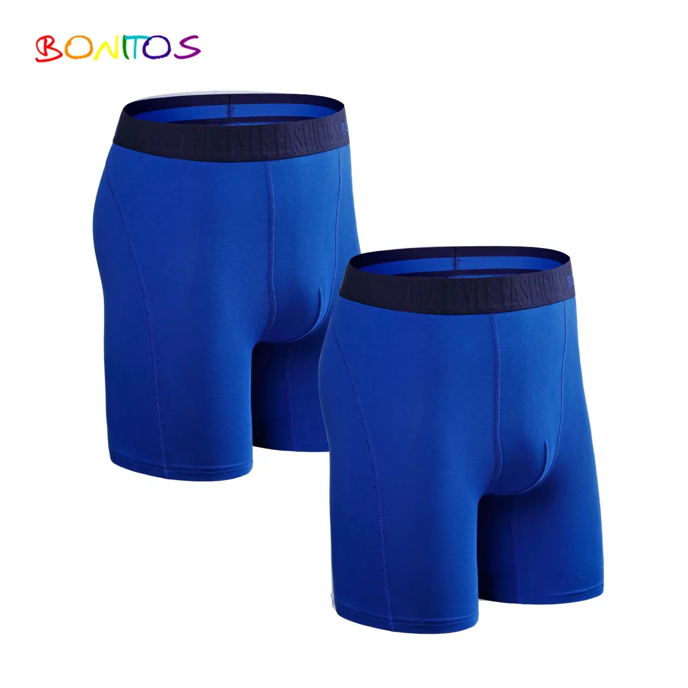 2pcs Pack Long Leg Boxer Shorts Hommes Culottes Kit Homme Slip Boxershorts Slip Sous-Vêtements pour Homme Coton Mâle Sexy Set Box Gym