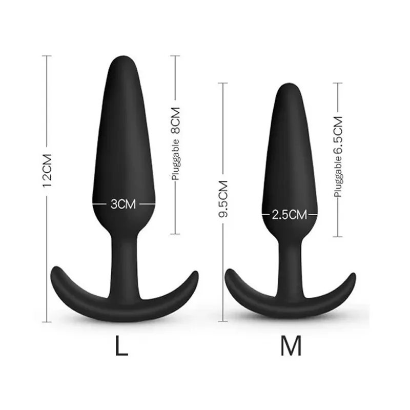 3 verschiedene Größen Analplug weiches Silikon Anal Butt Plug Stimulator Erwachsene Sexspielzeug für Männer/Frauen Prostata-Massagegerät Analtrainer