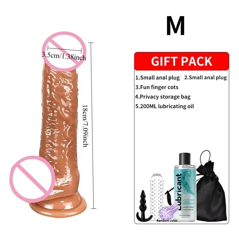 Realistiske bløde dildoer med stærk sugekop Onani Stort G-punkt Dildosexlegetøj Velegnet til kvinder og par Vagina Anal Stimulator Voksne Sexlegetøj til kvinder Erotisk dildo Penis Analstik Kvinde Mænd Penis Voksen Spil Begynder Anal Dil