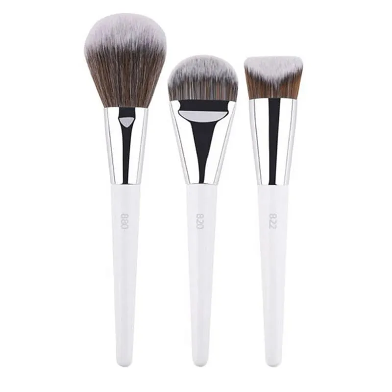 1 stk hvide pulver makeup børster 3D flydende foundation base make up børste Øjenskygge blanding Detail Face Eye Concealer Skønhedsværktøj