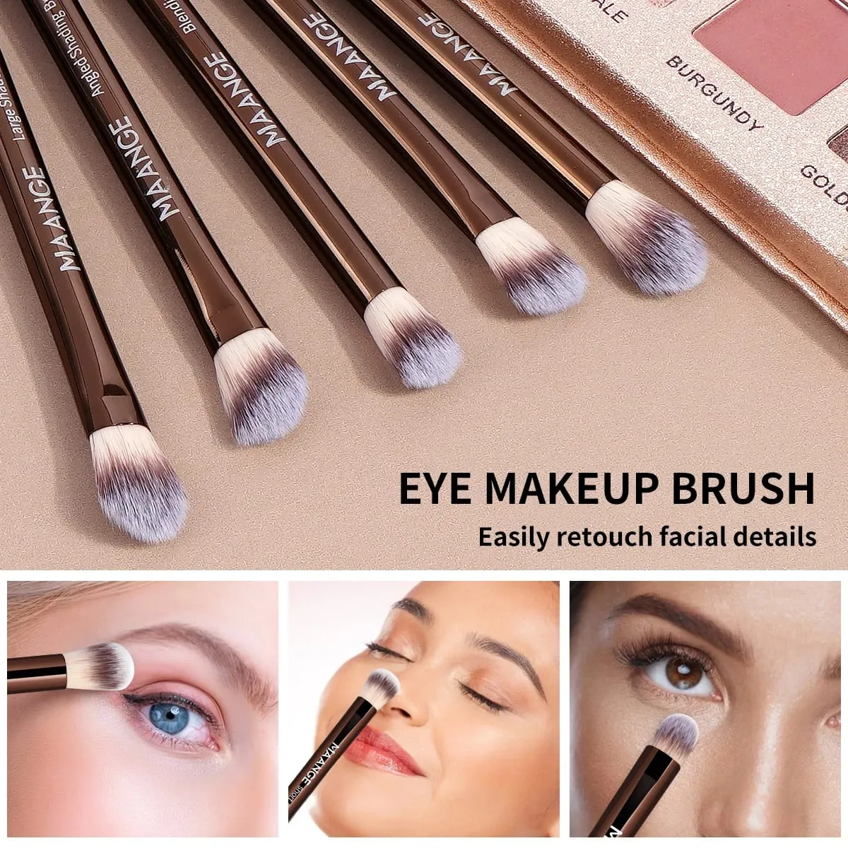 Pro Makeup Brush Kit 20pcs Brushes with Storage Bag Dual End Foundation Powder Blush Eyeshadow Brush Beauty Blending Kit