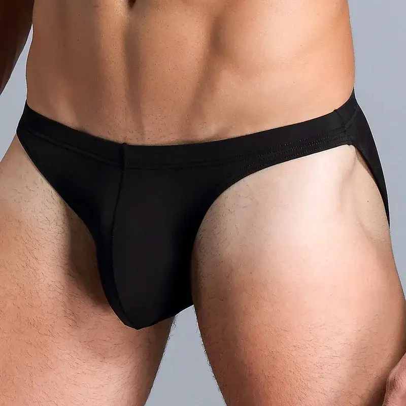 ชายผ้าไหมน้ำแข็งชุดชั้นในกางเกงBreathableต่ำเอวU-นูนUndershortsกางเกงขาสั้นสีทึบกางเกงผู้ชายกางเกง — image 7