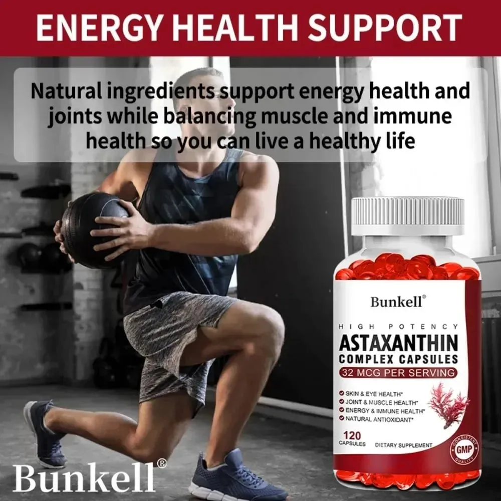 Huile de krill antarctique 120 mg astaxanthine 32 mcg capsules (EPA DHA) soutiennent l'immunité des articulations et de la peau, santé cardiovasculaire