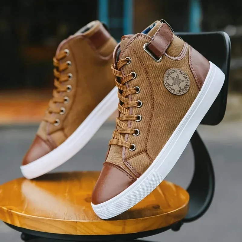 Men's High Top Walking Shoes Hot Selling Teenagers Outdoor Leisure Shoes Thick Soled Practical Jogging Large Size 39-46 Sneakers