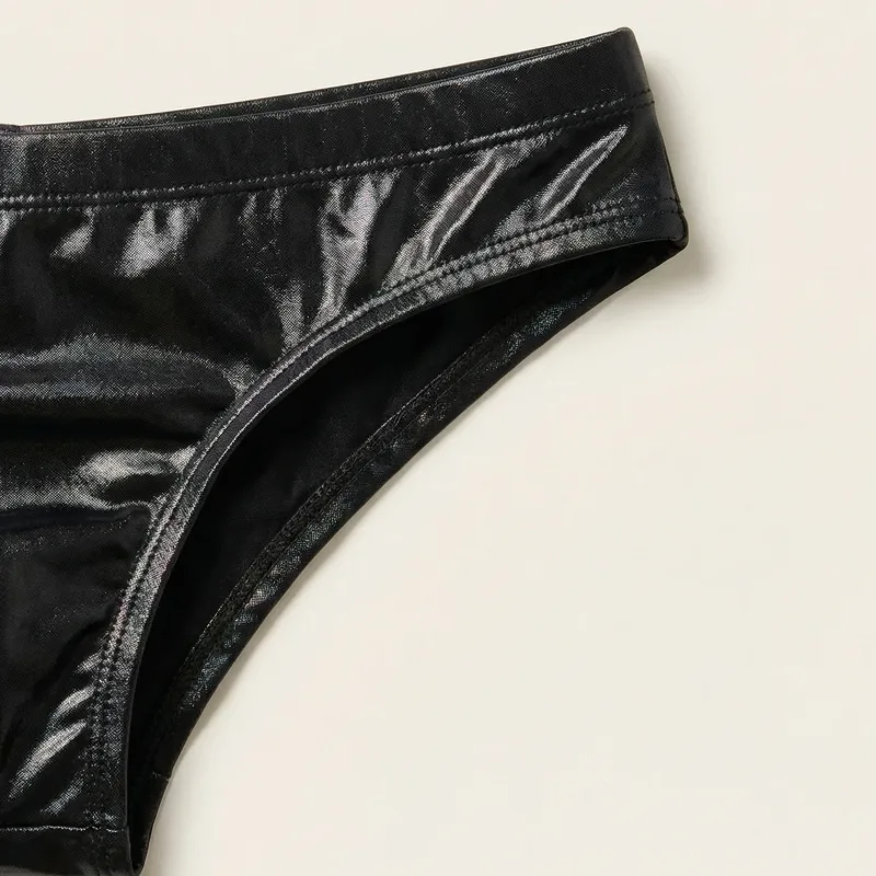 1ks pánské PU kožené trojúhelníkové kalhoty, rozkrokové duté sexy trojúhelníkové spodní prádlo, boxerské fitness, novinka pro dospělé, sladký dárek